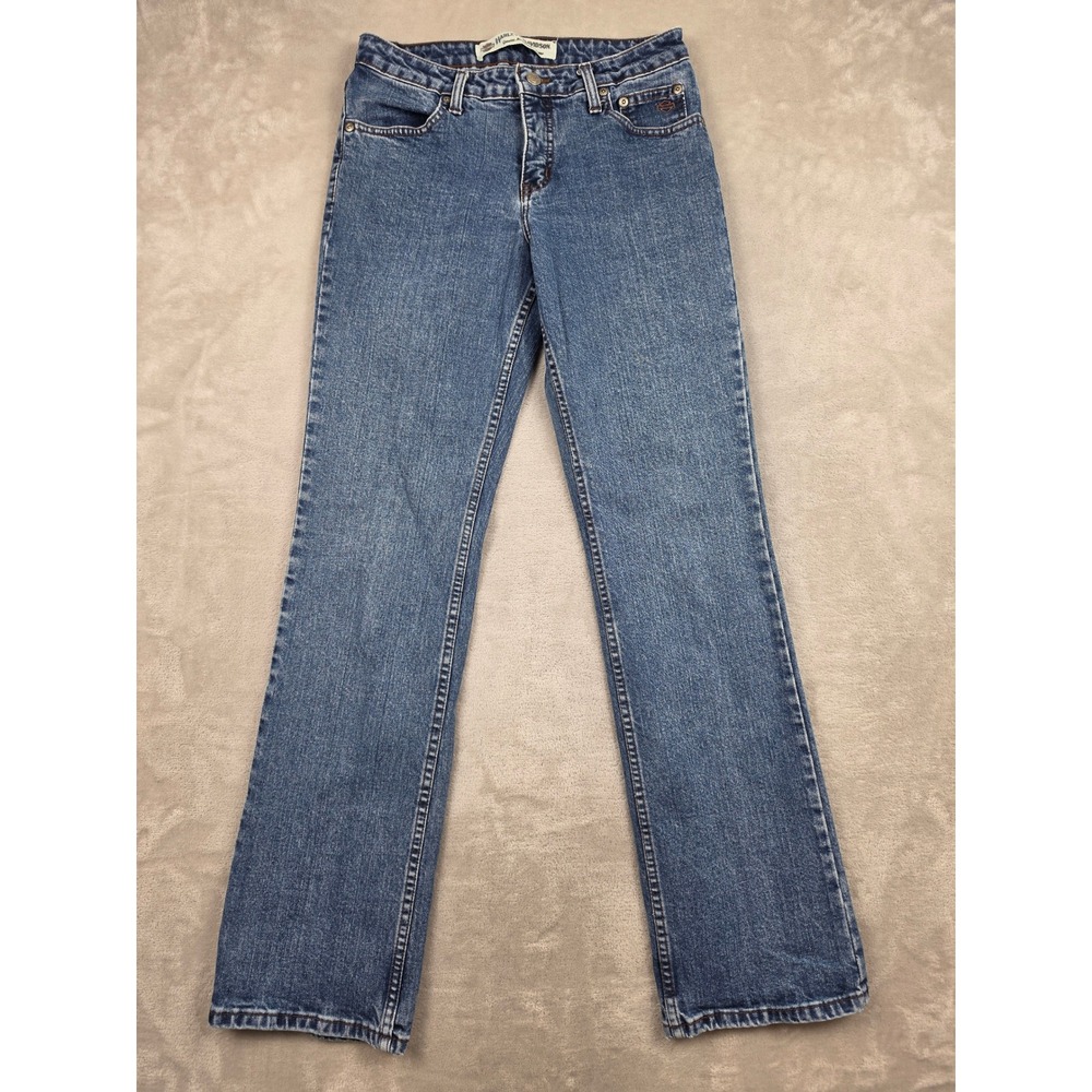 Harley Davidson Bootcut Jeans‎ Womens 4 Blue Denim Biker Motorcycle 99010-05VW